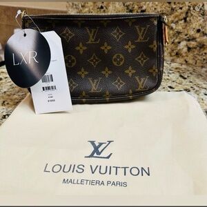 Louis Vuitton Brown and Gold Monogram Pouch